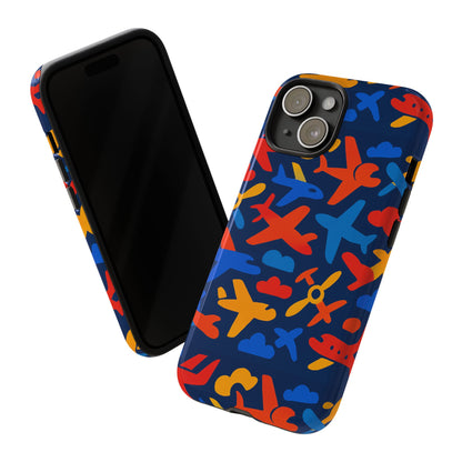 Vibrant 3D Wrap Protective Phone Case with Colourful Aviation Design for Stylish Protection Compatible with iPhone 13, 14, 15 & 16 – all models including Pro, Pro Max & Plus