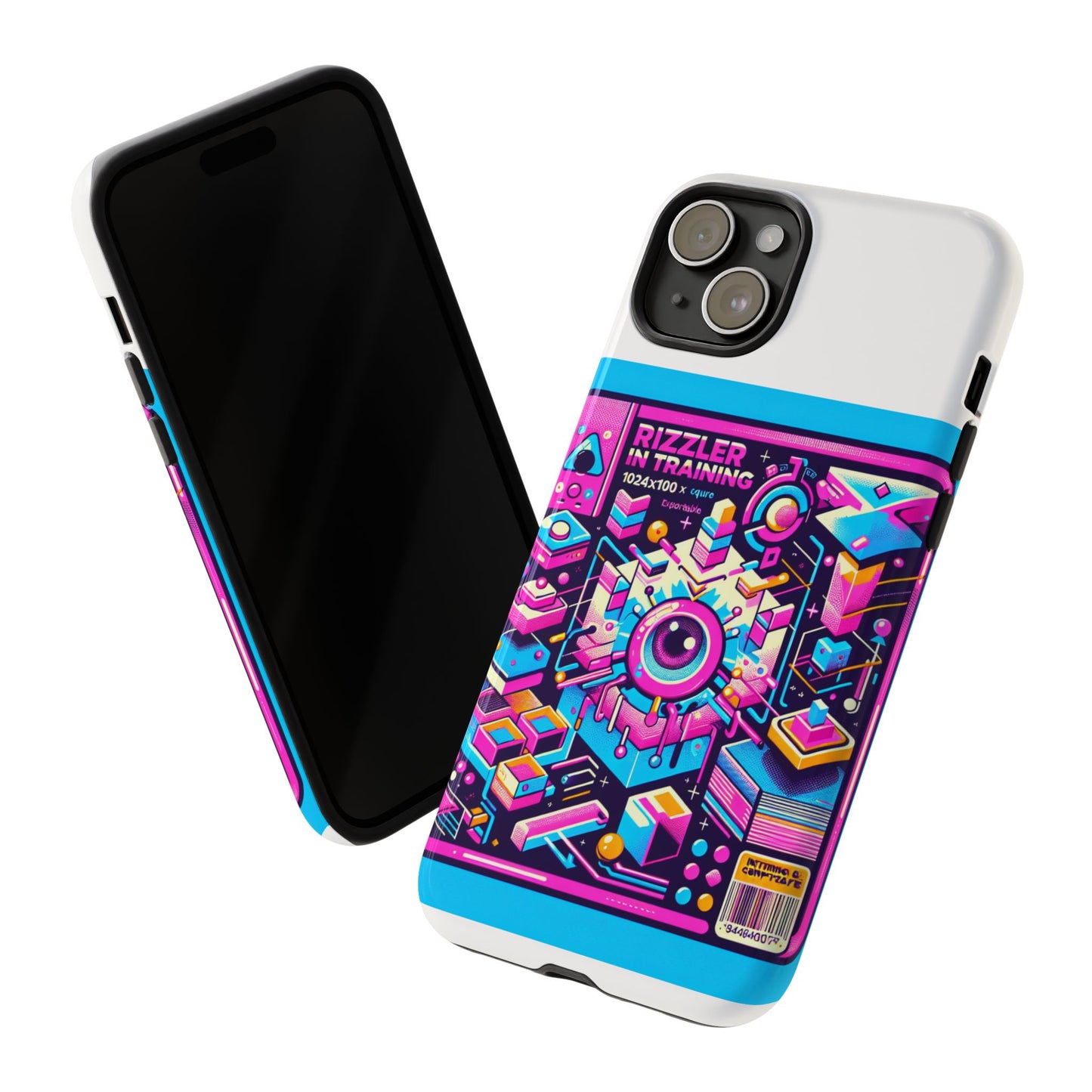 rizzler in training 3d wrap protective phone case for anime lovers