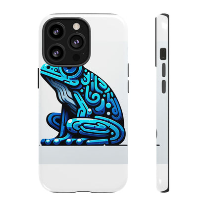 Vibrant Blue Frog 3D Wrap Phone Case for Unique Accessories Retro Style Compatible with iPhone 13, 14, 15 & 16 – All Models Including Pro, Pro Max & Plus