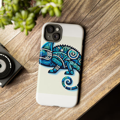 Vibrant 3D Chameleon Phone Case with Blue Design for Stylish Protection Compatible with iPhone 13, 14, 15 & 16 – All Models Including Pro, Pro Max & Plus