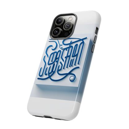 Vibrant Blue 3D Alphabet Phone Case for Stylish Protection and Unique Expression Compatible with iPhone 13, 14, 15 & 16 – all models including Pro, Pro Max & Plus