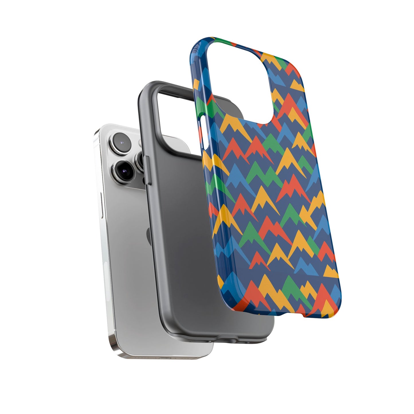 vibrant 3d mountain design phone case for stylish protection – unique accessory compatible with iphone 13, 14, 15 & 16 – all models including pro, pro max & plus