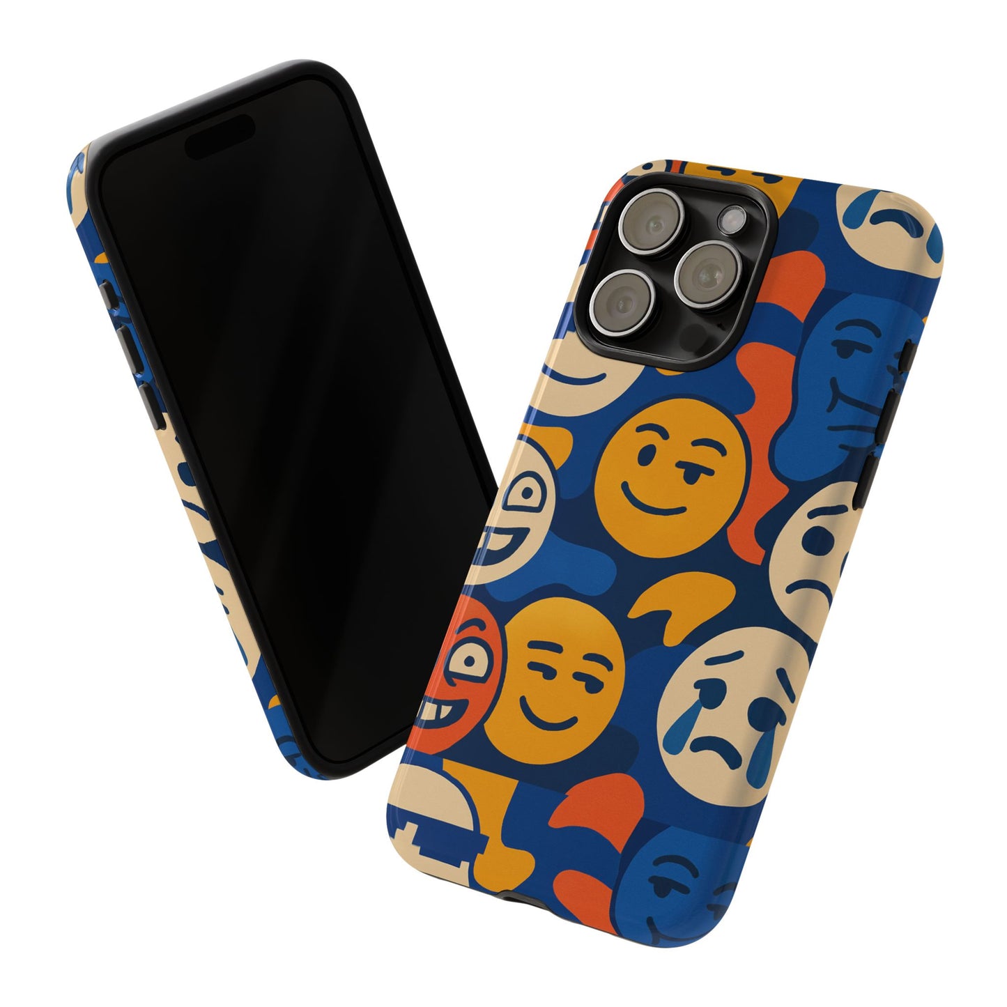 vibrant 3d emoji protective phone case for daily use – bold design for stylish expression – compatible with iphone 13, 14, 15 & 16 – all models including pro, pro max & plus