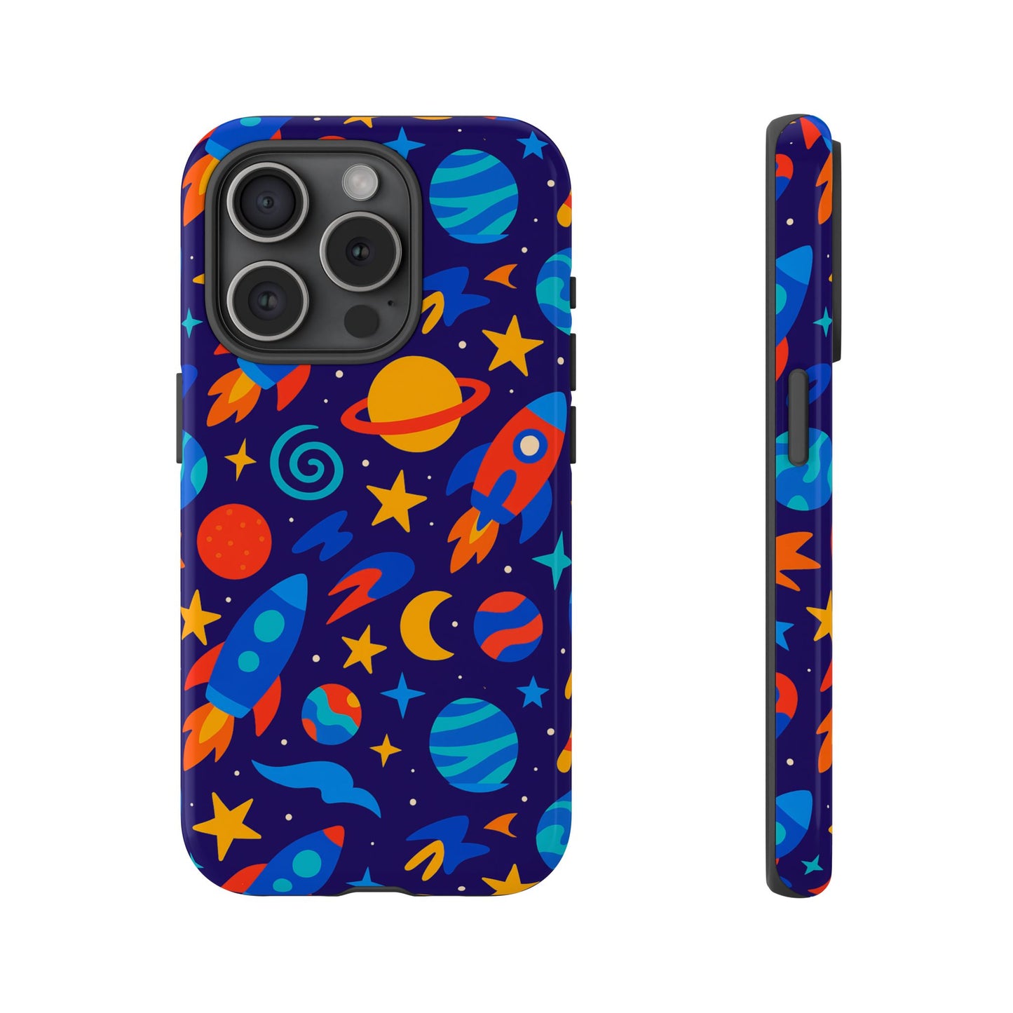 vibrant space theme protective phone case with 3d wrap design for unique expression compatible with iphone 13, 14, 15 & 16 – all models including pro, pro max & plus