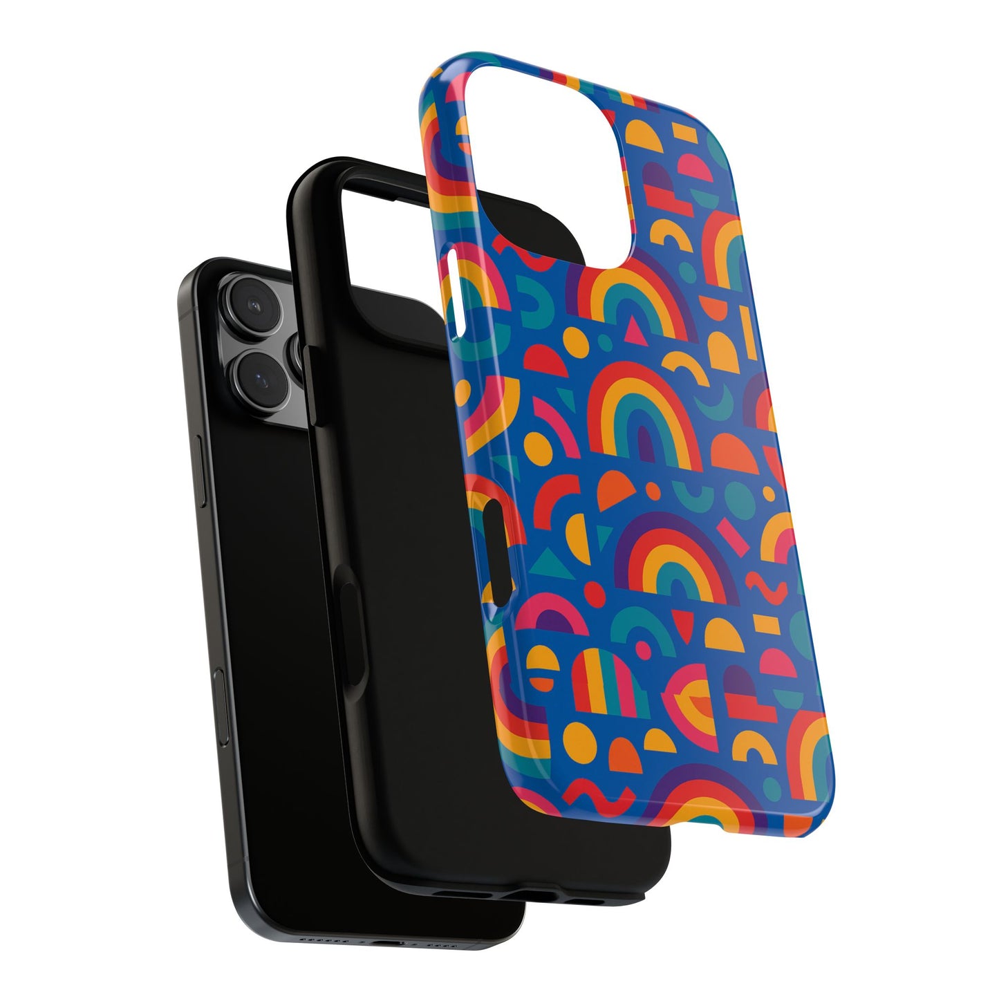 rainbow 3d wrap protective phone case stylish accessory for adults and teens compatible with iphone 13, 14, 15 & 16 – all models including pro, pro max & plus
