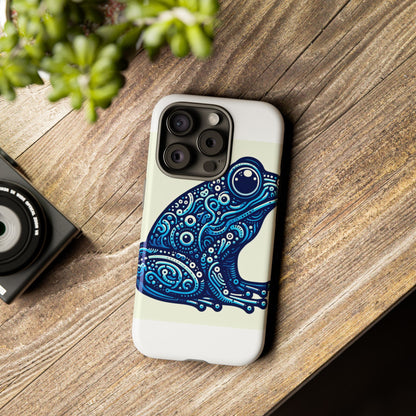 Vibrant 3D Blue Frog Design Protective Phone Case for Trendsetters – Stylish Protection Compatible with iPhone 13, 14, 15 & 16 – all models including Pro, Pro Max & Plus