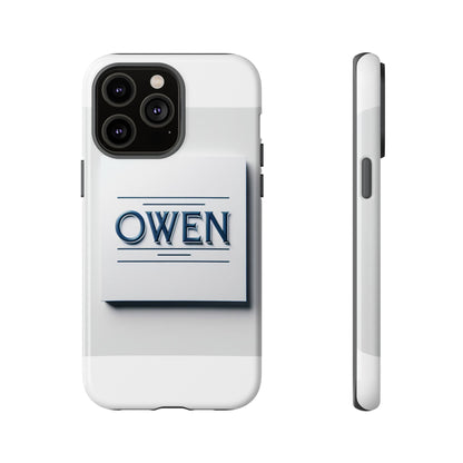 Personalised 3D Wrap Protective Phone Case in Elegant White and Blue Design for Stylish Protection Compatible with iPhone 13, 14, 15 & 16 – All Models Including Pro, Pro Max & Plus