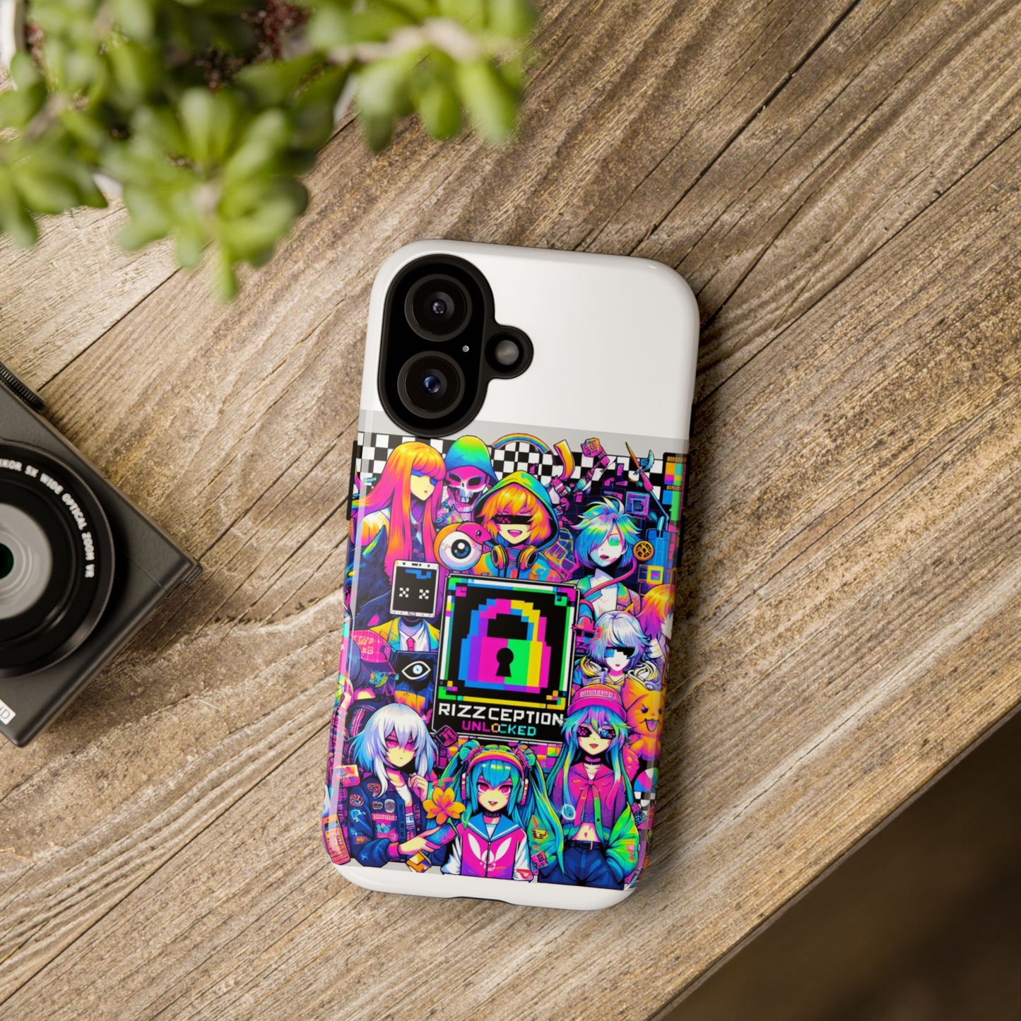 rizzception unlocked 3d wrap protective phone case for anime lovers