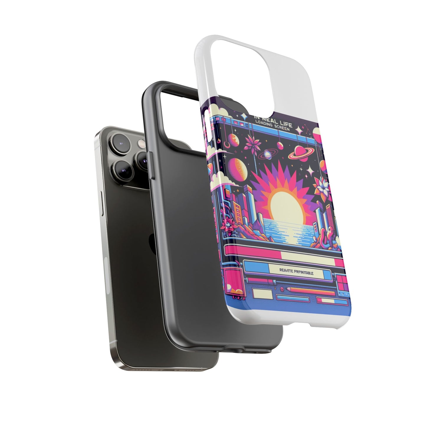 irl loading screen protective phone case for anime fans