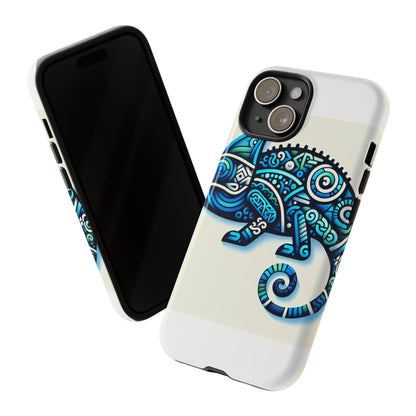 Vibrant 3D Chameleon Phone Case with Blue Design for Stylish Protection Compatible with iPhone 13, 14, 15 & 16 – All Models Including Pro, Pro Max & Plus