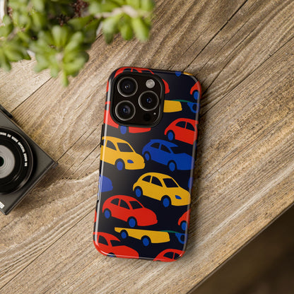 Multicolour 3D Car Design Protective Phone Case Stylish Accessory for Unique Expression Compatible with iPhone 13, 14, 15 & 16 – all models including Pro, Pro Max & Plus