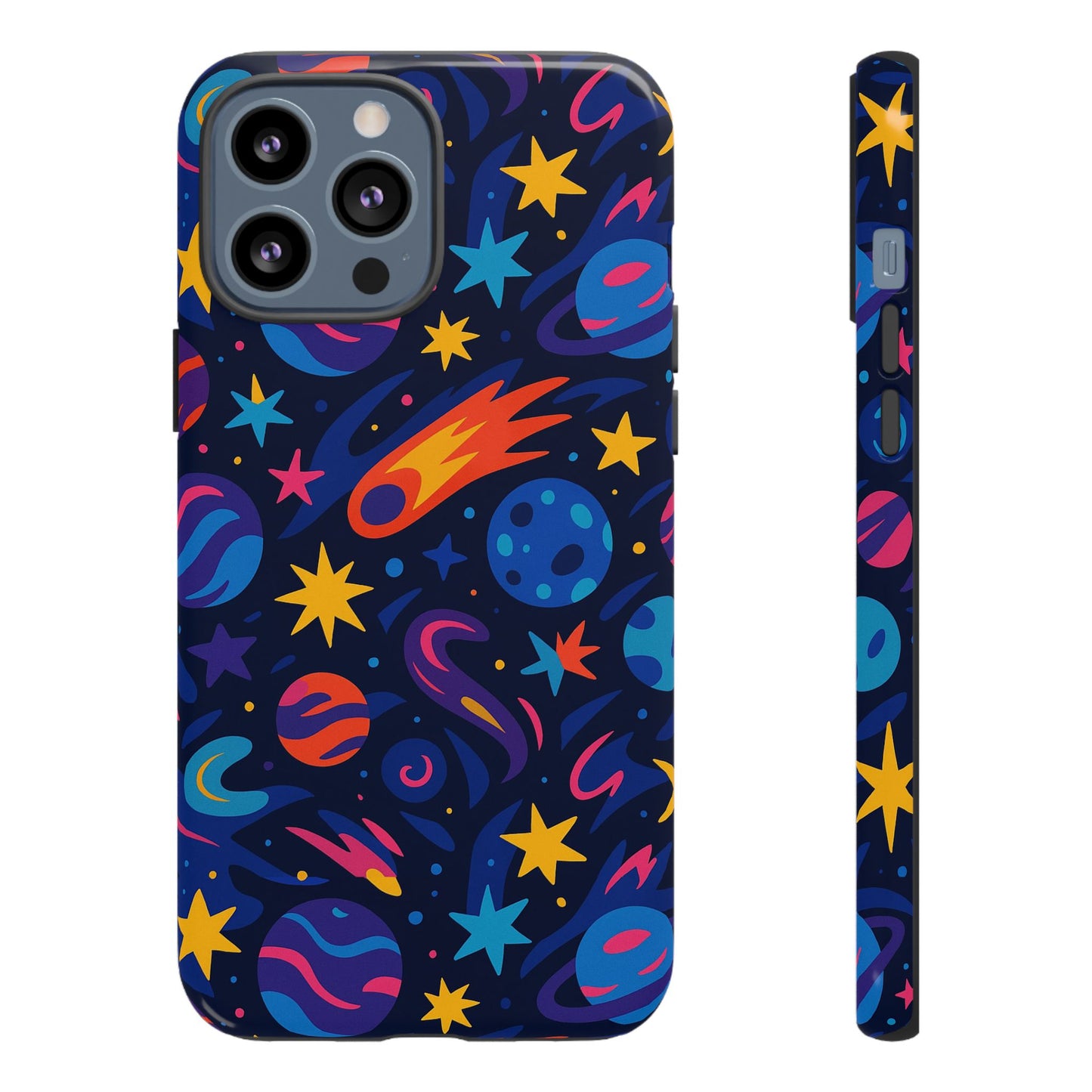 vibrant 3d space design protective phone case for stylish protection and self-expression compatible with iphone 13, 14, 15 & 16 – all models including pro, pro max & plus