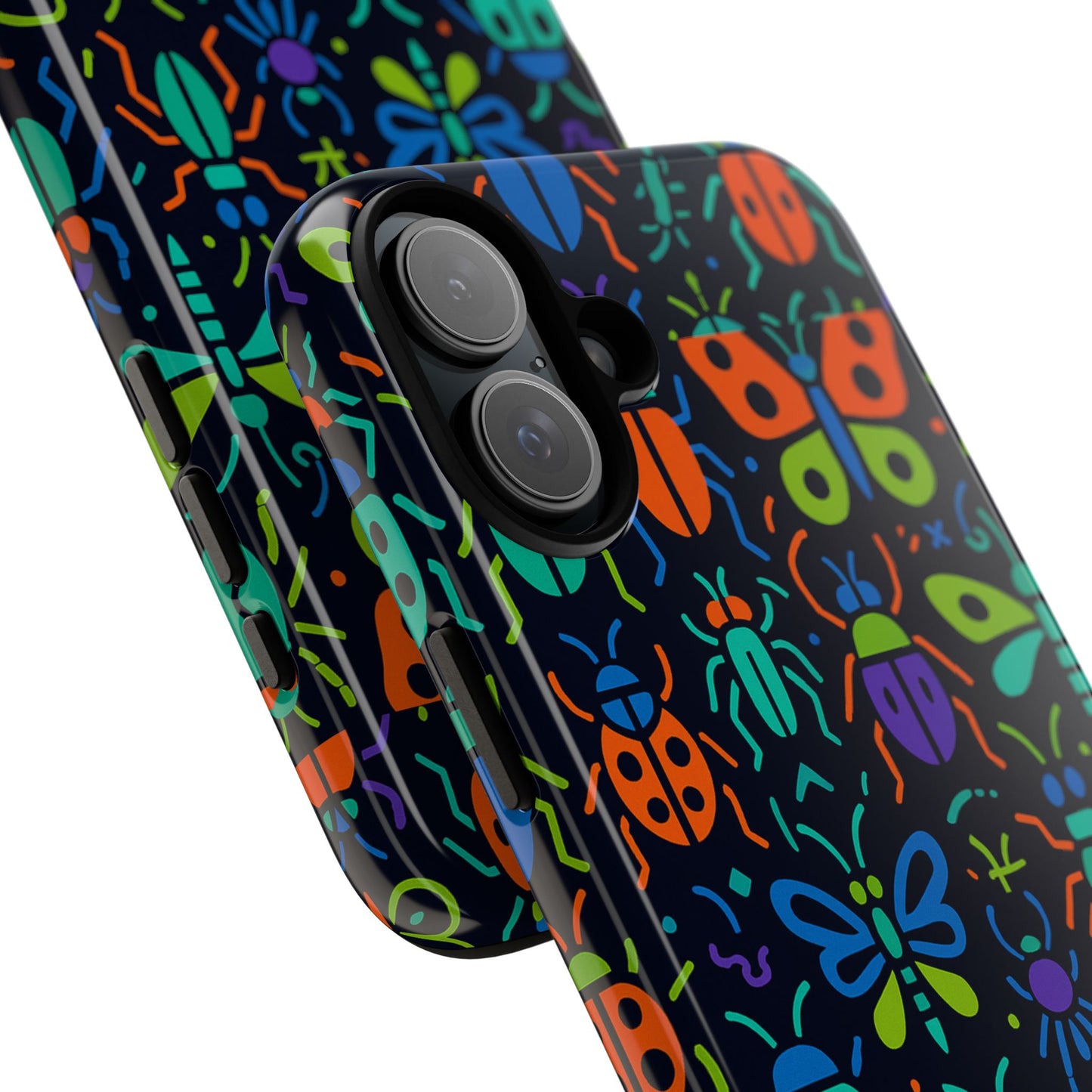 vibrant 3d insect phone case colourful stylish protective cover unique design for men and women compatible with iphone 13, 14, 15 & 16 – all models including pro, pro max & plus