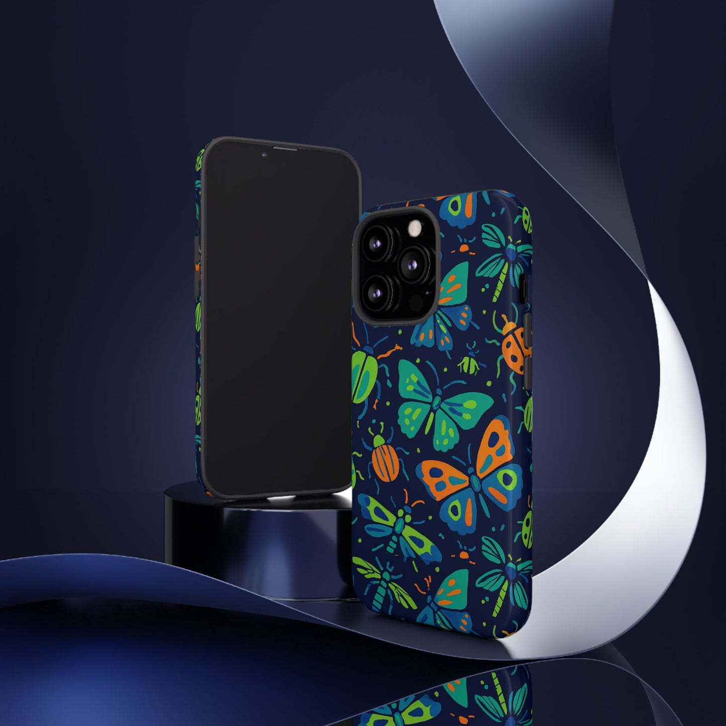 vibrant insect pattern protective phone case for stylish protection – multicolour 3d design compatible with iphone 13, 14, 15 & 16 – all models including pro, pro max & plus
