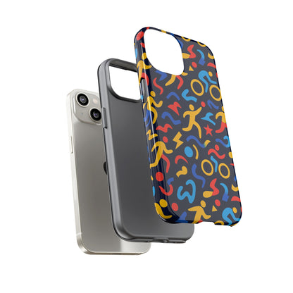 Vibrant Abstract 3D Wrap Protective Phone Case in Multicolour Design for Unisex Fashion Accessory Compatible with iPhone 13, 14, 15 & 16 – all models including Pro, Pro Max & Plus