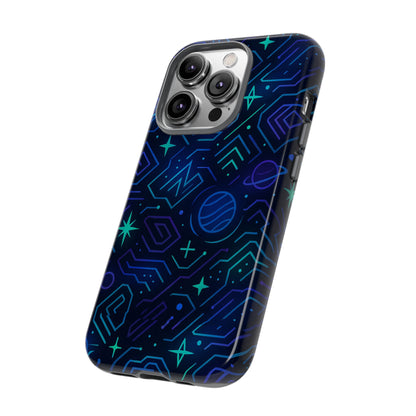 Vibrant Space Design Protective Phone Case in Blue and Green 3D Wrap for Stylish Protection Compatible with iPhone 13, 14, 15 & 16 – All Models Including Pro, Pro Max & Plus