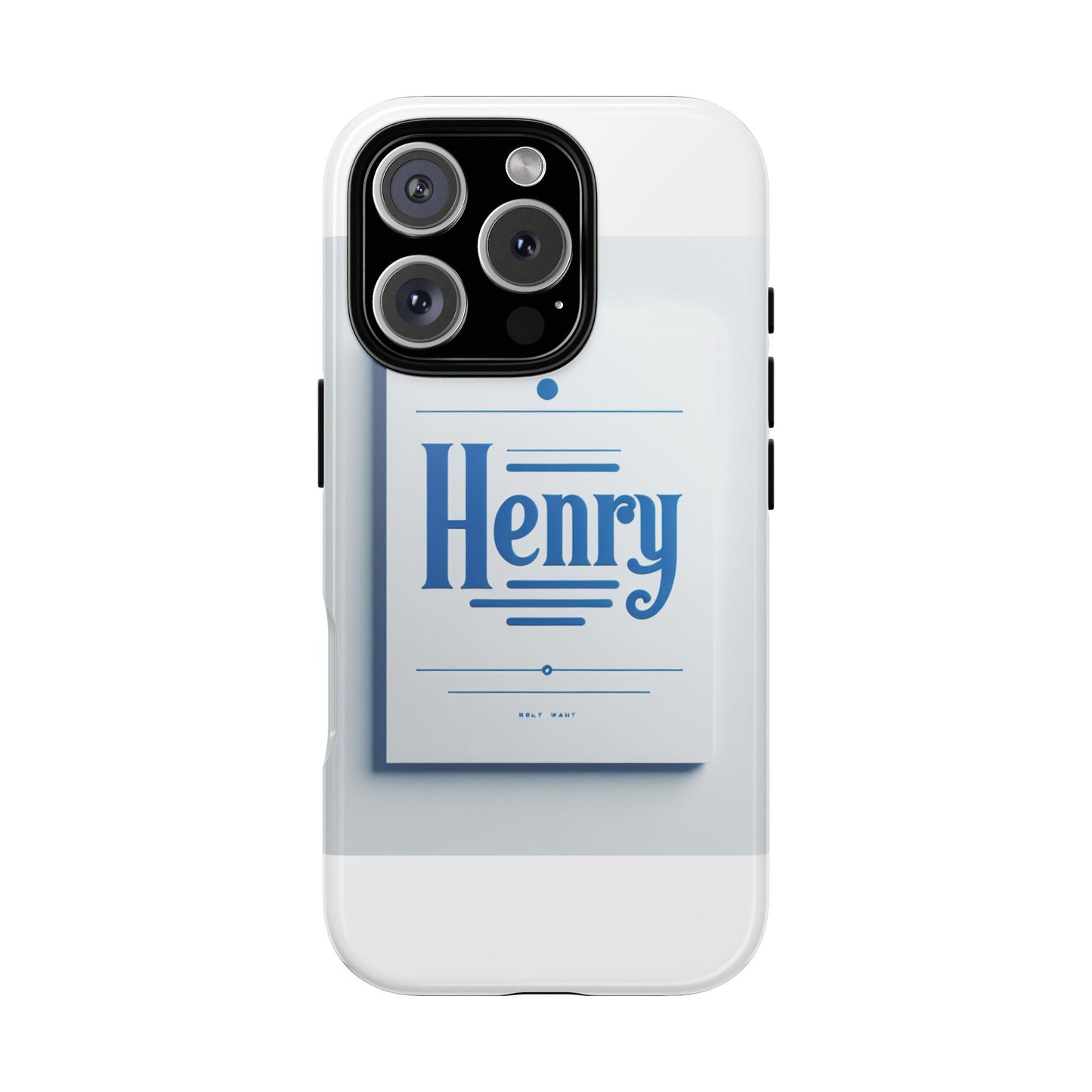 stylish blue typographic phone case for men and women, durable protection, unique design, compatible with iphone 13, 14, 15 & 16 – all models including pro, pro max & plus