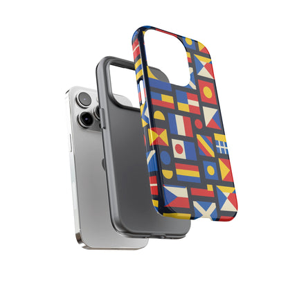 Multicolour Geometric Protective Phone Case for Smartphones, Stylish Protection and Unique Design, Compatible with iPhone 13, 14, 15 & 16 – all models including Pro, Pro Max & Plus