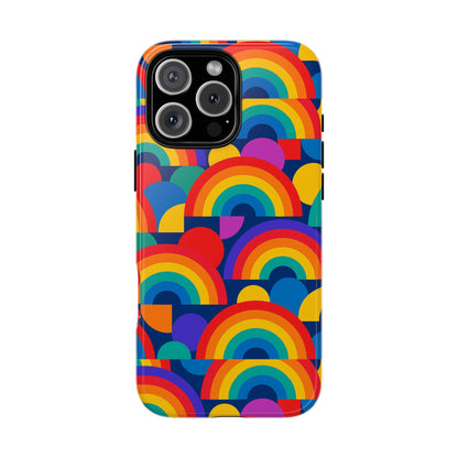Multicolour Rainbow Design Protective Phone Case – Stylish 3D Wrap Finish for Unique Expression – Compatible with iPhone 13, 14, 15 & 16 – All Models Including Pro, Pro Max & Plus