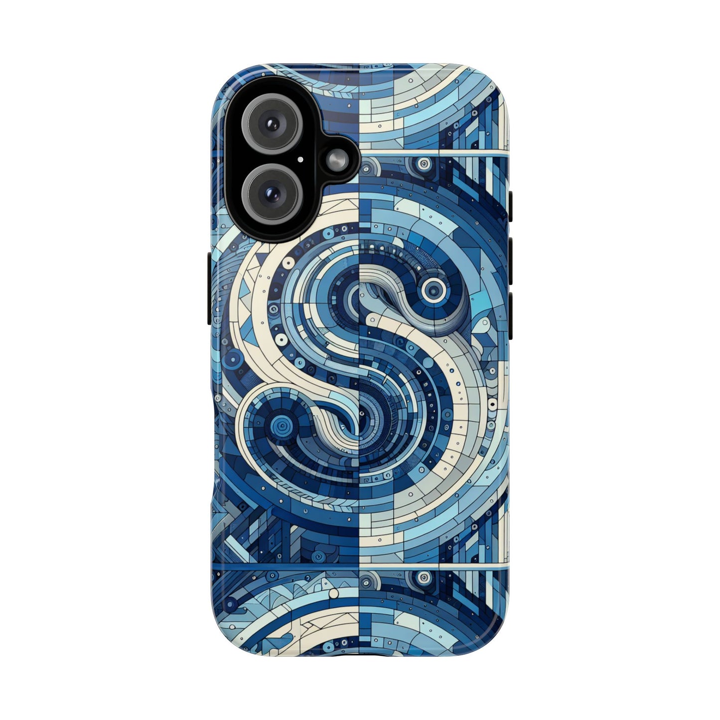 blue alphabet s phone case for samsung and iphone shockproof protective cover with 3d wrap design and vibrant print