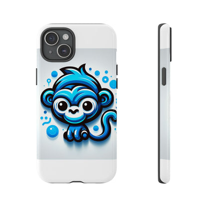 Vibrant 3D Wrap Protective Phone Case with Fun Blue Monkey Design – Stylish Accessory for Men and Women – Compatible with iPhone 13, 14, 15 & 16 – All Models Including Pro, Pro Max & Plus
