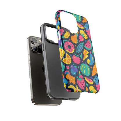 Vibrant 3D Fruit Pattern Protective Phone Case Colourful Accessory for Stylish Individuals Compatible with iPhone 13, 14, 15 & 16 – all models including Pro, Pro Max & Plus