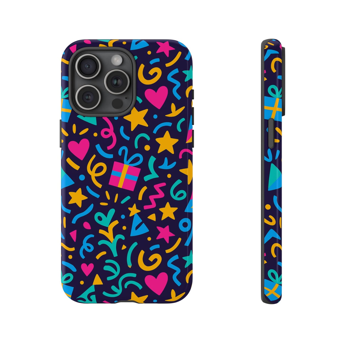 vibrant multicolour retro phone case with fun 3d design for stylish protection and unique expression compatible with iphone 13, 14, 15 & 16 – all models including pro, pro max & plus