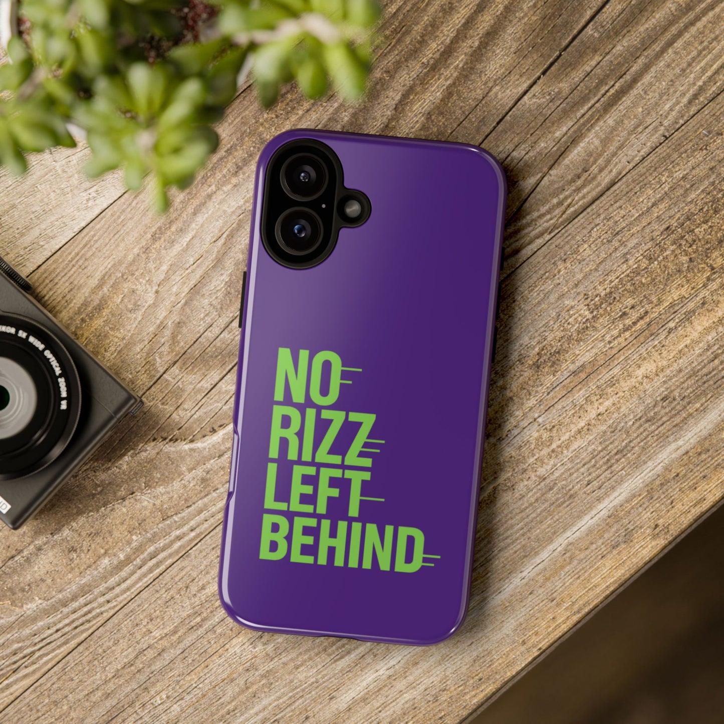 tough phone case - no rizz left behind - durable, stylish protection for active lifestyles - impact-resistant, dual layer, shock-absorbing tpu - perfect gift for tech lovers