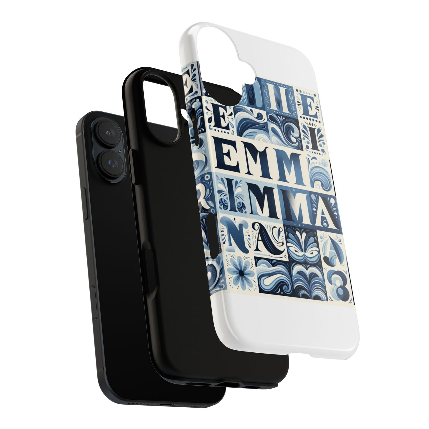 vibrant 3d alphabet design protective phone case in blue for stylish smartphone accessories compatible with iphone 13, 14, 15 & 16 – all models including pro, pro max & plus