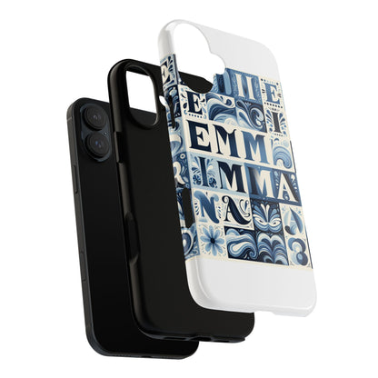 Vibrant 3D Alphabet Design Protective Phone Case in Blue for Stylish Smartphone Accessories Compatible with iPhone 13, 14, 15 & 16 – all models including Pro, Pro Max & Plus