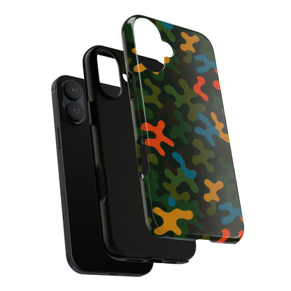 Multicolour Camouflage 3D Wrap Protective Phone Case Stylish Design for Men and Women Stylish Protection Compatible with iPhone 13, 14, 15 & 16 – all models including Pro, Pro Max & Plus