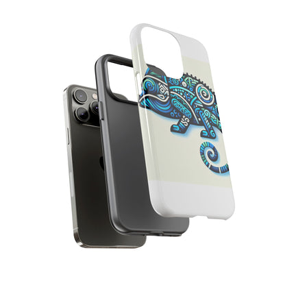 Vibrant 3D Chameleon Phone Case with Blue Design for Stylish Protection Compatible with iPhone 13, 14, 15 & 16 – All Models Including Pro, Pro Max & Plus