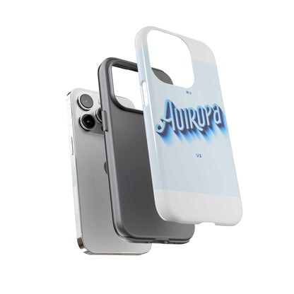 Protective Phone Case with Retro Typography Design in Blue for Stylish Protection, Compatible with iPhone 13, 14, 15 & 16 – all models including Pro, Pro Max & Plus