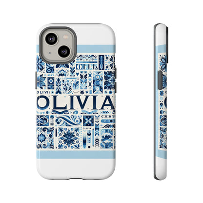 Vibrant 3D Wrap Protective Phone Case in Blue Floral Design for Stylish Protection Compatible with iPhone 13, 14, 15 & 16 – all models including Pro, Pro Max & Plus