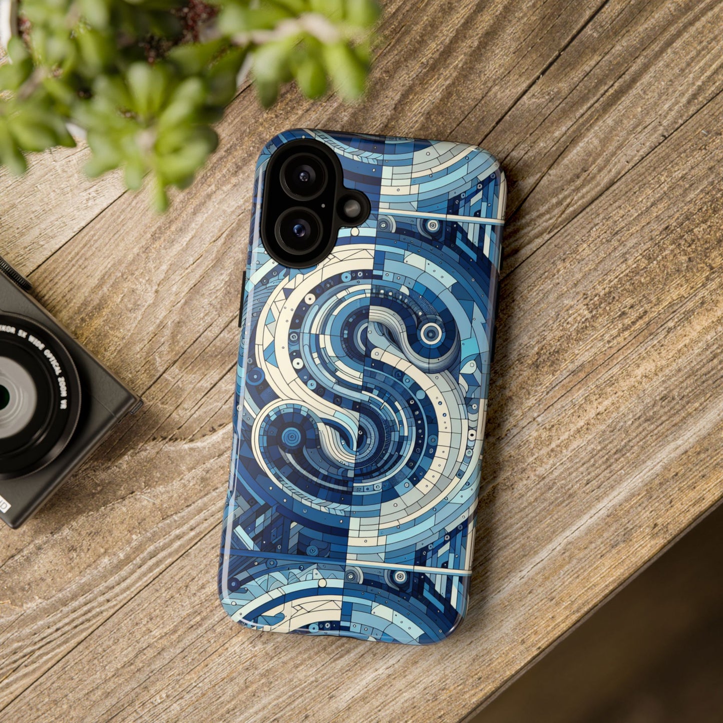 blue alphabet s phone case for samsung and iphone shockproof protective cover with 3d wrap design and vibrant print