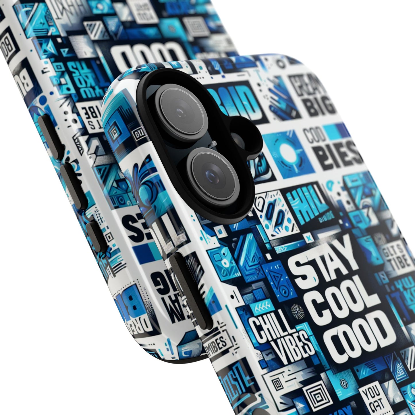 vibrant 3d wrap protective phone case with unique blue graphic design for trendy individuals – stylish protection compatible with iphone 13, 14, 15 & 16 – all models including pro, pro max & plus