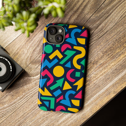 Vibrant 3D Geometric Print Phone Case for Men and Women – Stylish Protection with Multicolour Design, Compatible with iPhone 13, 14, 15 & 16 – All Models Including Pro, Pro Max & Plus