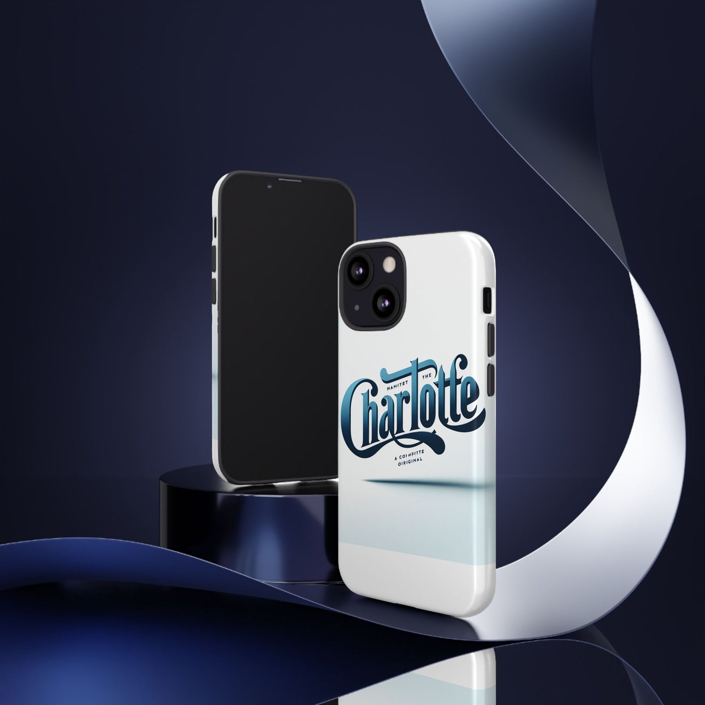 vibrant 3d wrap protective phone case in blue typography design for stylish smartphone accessories compatible with iphone 13, 14, 15 & 16 – all models including pro, pro max & plus