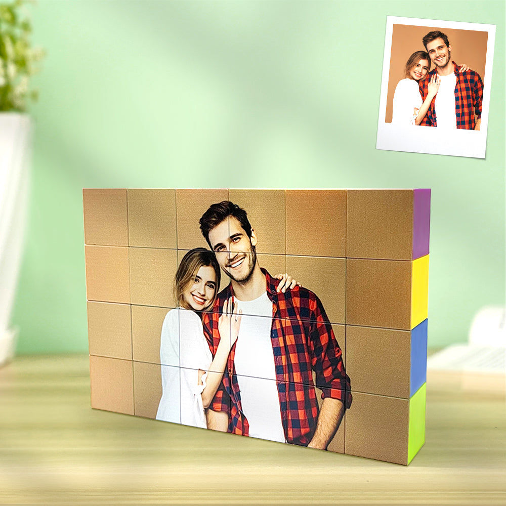custom magnetic building blocks with your design for kids and adults, waterproof, uv printed, creative fun gift for friends and family, 13.9 x 9.2 x 2.3cm