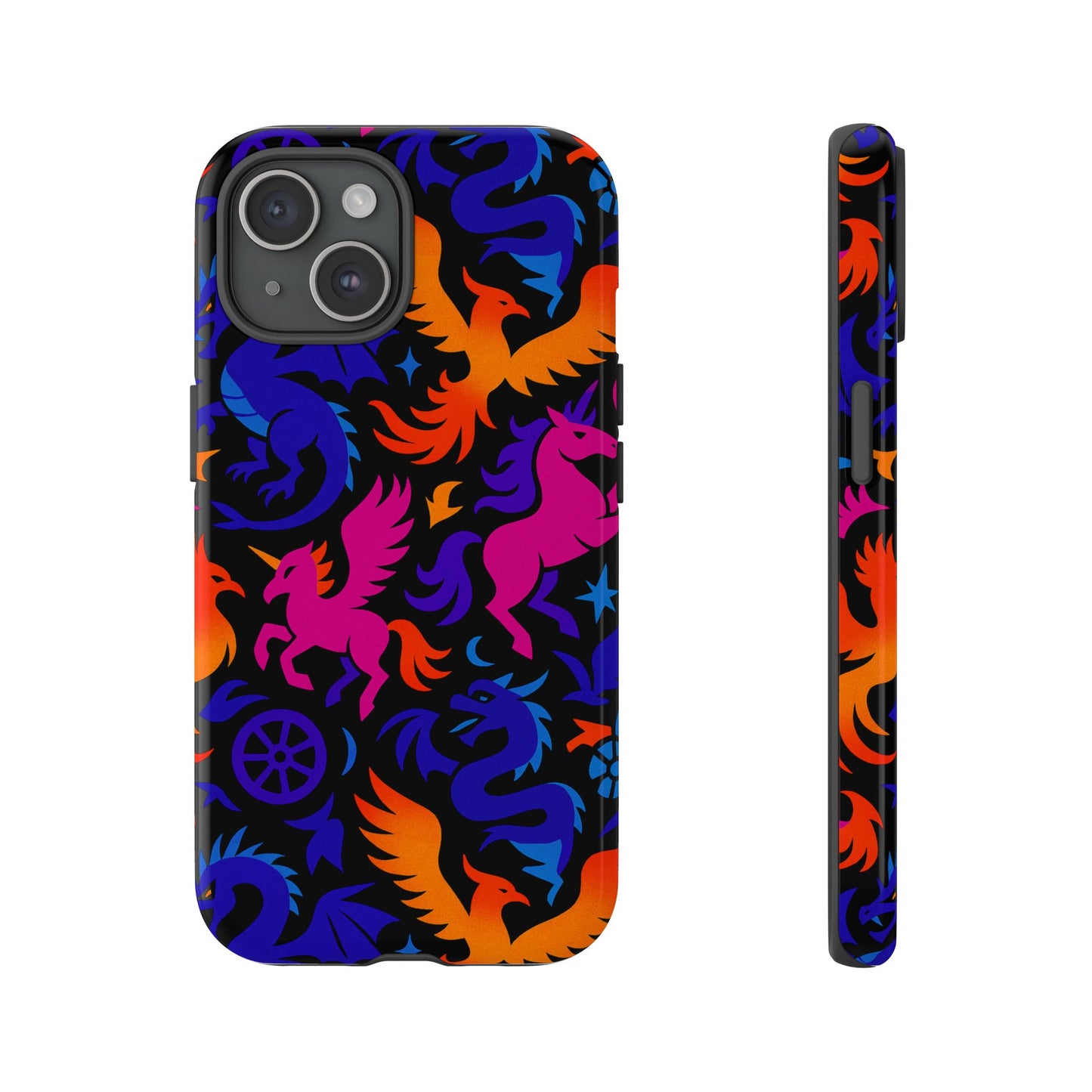vibrant 3d fantasy design protective phone case for stylish protection compatible with iphone 13, 14, 15 & 16 – all models including pro, pro max & plus