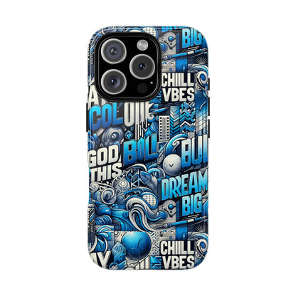 Blue Pattern Image 28 Design Phone Case for Men Women Shockproof Protective Cover with 3D Wrap and UV Protection