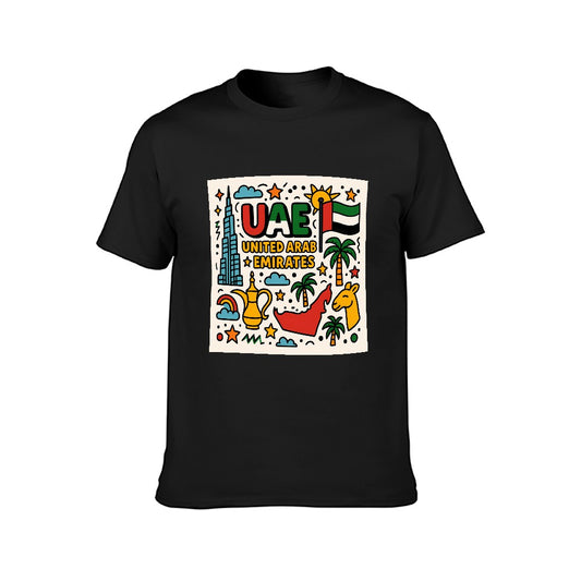 Men's Unisex Cotton Short Sleeve Printed T-Shirt, Comfortable Fitness and Casual Wear, Double-Sided Graphic Design, Ideal Gift for Him, Trendy Personality Tee