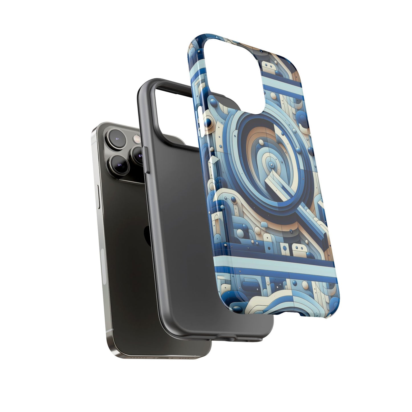 blue alphabet q phone case for android and iphone durable shockproof protective cover with 3d wrap design