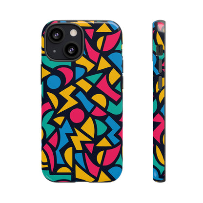 Vibrant Retro Aesthetic Phone Case – Stylish Protection in Multicolour Design – Compatible with iPhone 13, 14, 15 & 16 – All Models Including Pro, Pro Max & Plus