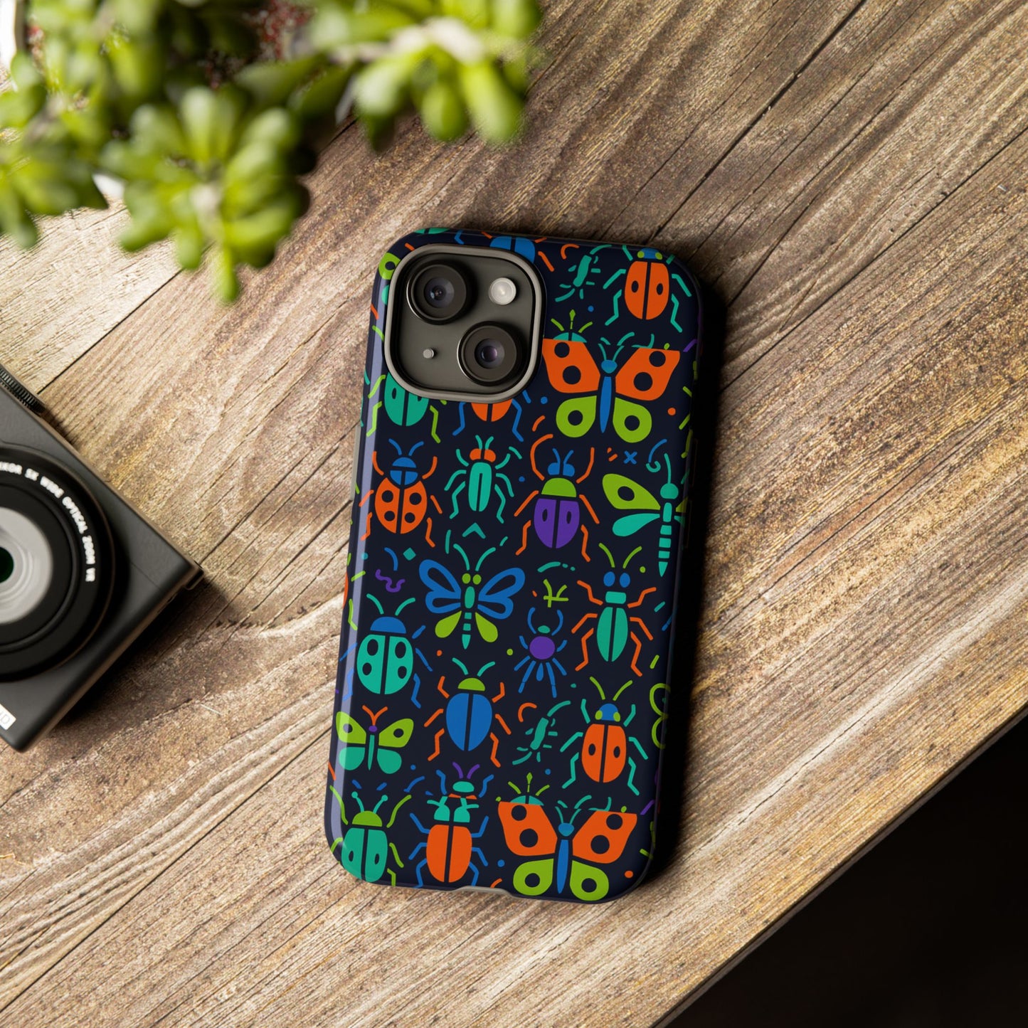 vibrant 3d insect phone case colourful stylish protective cover unique design for men and women compatible with iphone 13, 14, 15 & 16 – all models including pro, pro max & plus