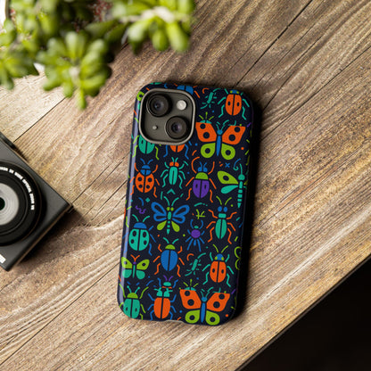 Vibrant 3D Insect Phone Case Colourful Stylish Protective Cover Unique Design for Men and Women Compatible with iPhone 13, 14, 15 & 16 – all models including Pro, Pro Max & Plus