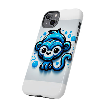 Vibrant 3D Wrap Protective Phone Case with Fun Blue Monkey Design – Stylish Accessory for Men and Women – Compatible with iPhone 13, 14, 15 & 16 – All Models Including Pro, Pro Max & Plus