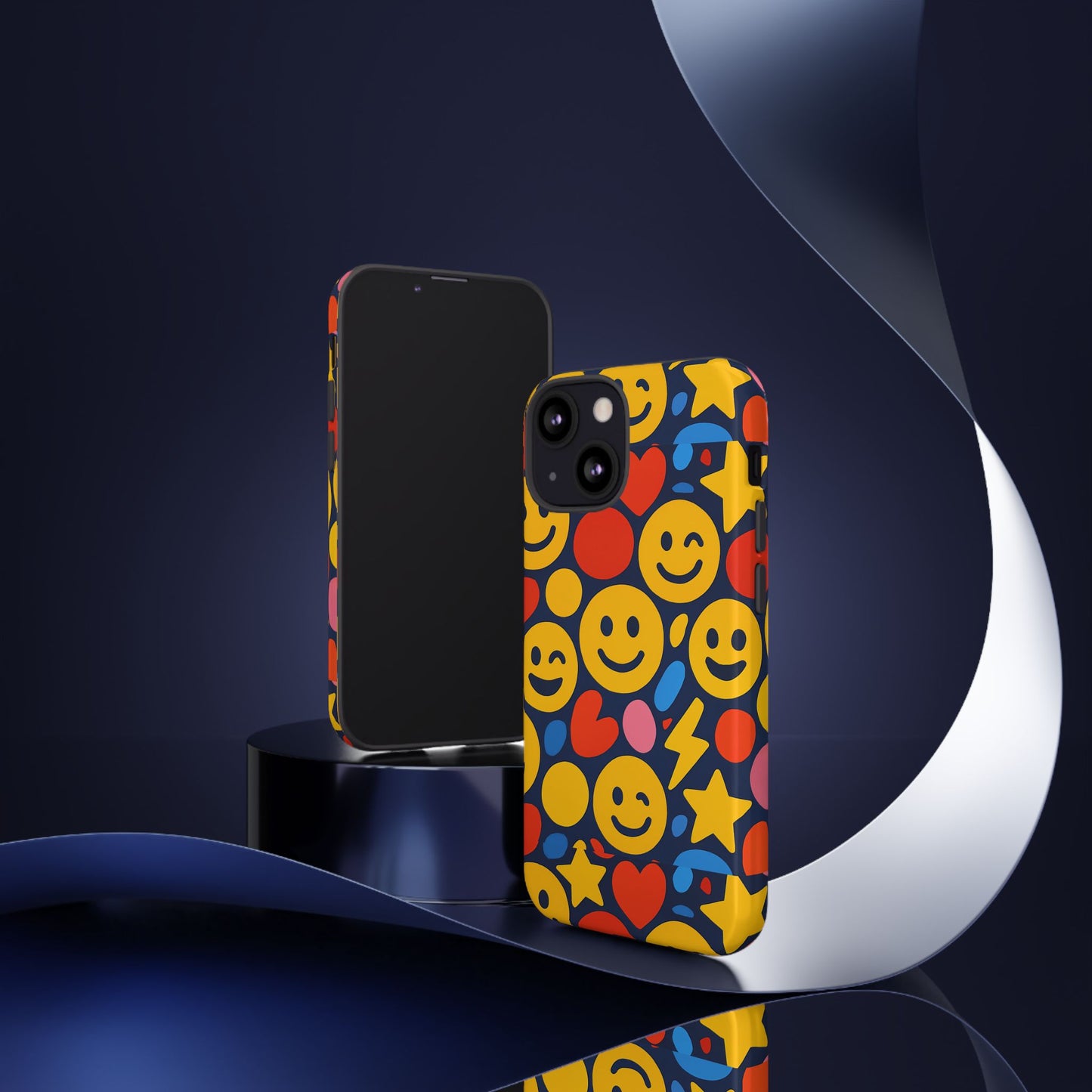 multicolour 3d emoji phone case for stylish protection – fun and playful design for kids and young adults compatible with iphone 13, 14, 15 & 16 – all models including pro, pro max & plus