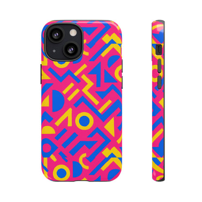 Vibrant Geometric 3D Wrap Protective Phone Case with Multicolour Design for Unique Style Compatible with iPhone 13, 14, 15 & 16 – all models including Pro, Pro Max & Plus