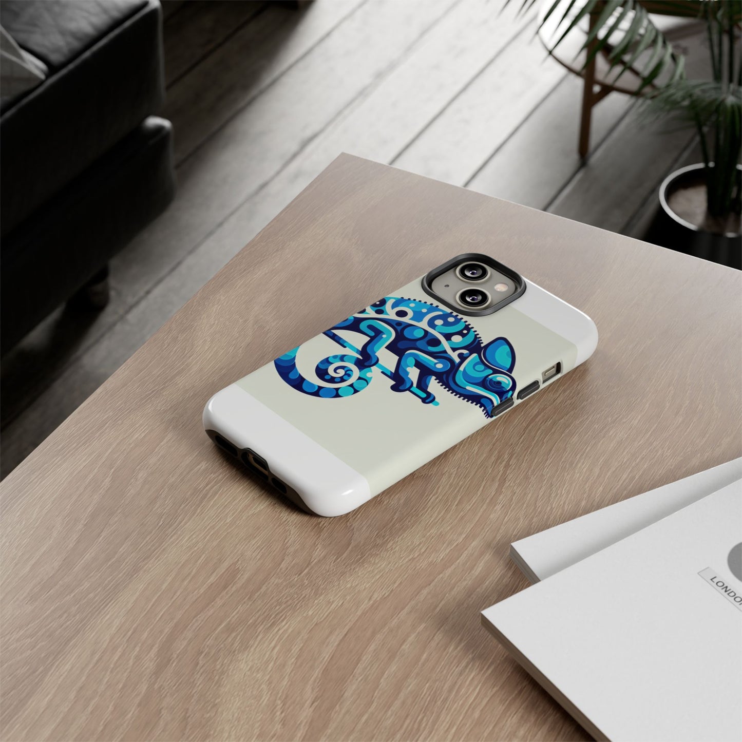 vibrant 3d chameleon phone case for stylish protection with unique blue animal design compatible with iphone 13, 14, 15 & 16 – all models including pro, pro max & plus